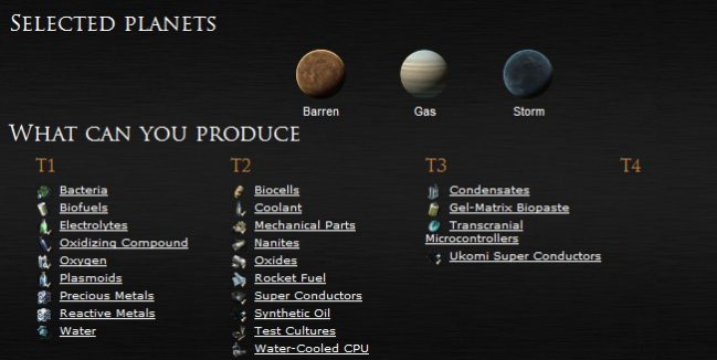 2.2.1 using eveplanets to look at commodities available for construction